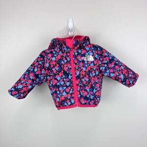 The North Face Girls Reversible Perrito Jacket Pink Floral 0-3 Months